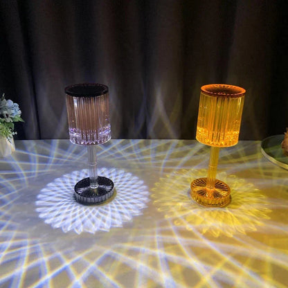 16 Colors Rose Touch Crystal Desk Lamp